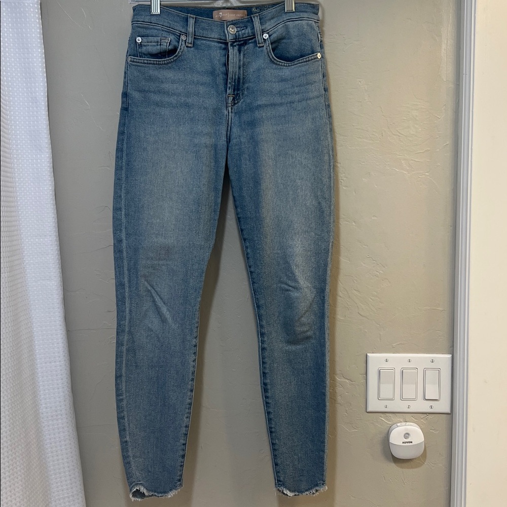 7 For All Mankind Light Blue Skinny Jeans